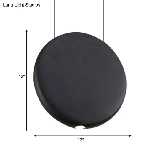 Modern Nordic Resin Pendant Lamp In Black/Grey/Green With Led Warm/White Light 3 Sizes