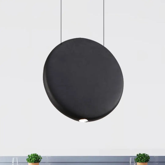 Nordic Led Resin Hanging Lamp Black/Grey/Green Round Suspension Pendant Warm/White Light