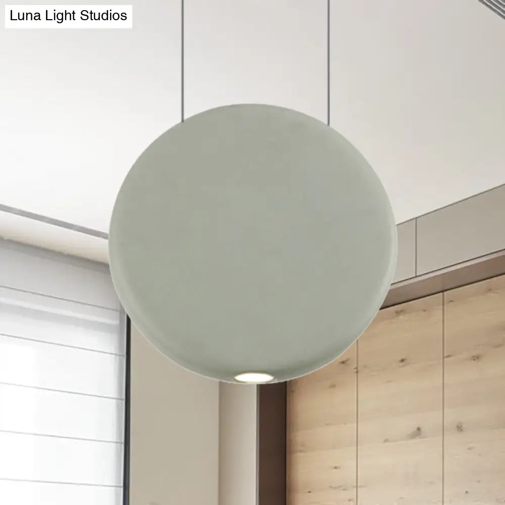 Modern Nordic Resin Pendant Lamp In Black/Grey/Green With Led Warm/White Light 3 Sizes Green / 6