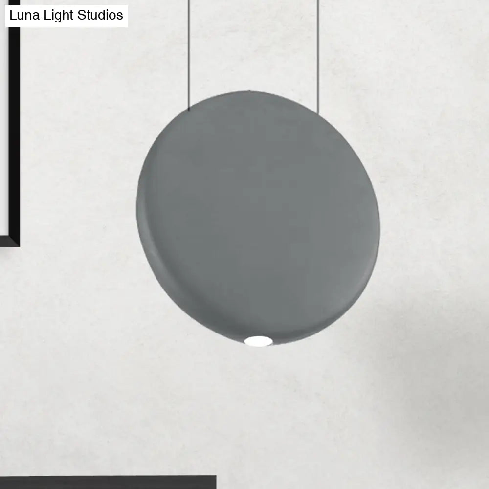 Modern Nordic Resin Pendant Lamp In Black/Grey/Green With Led Warm/White Light 3 Sizes Grey / 6