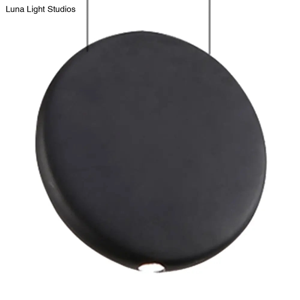 Nordic Led Resin Hanging Lamp Black/Grey/Green Round Suspension Pendant Warm/White Light 6’/8.5/12’W