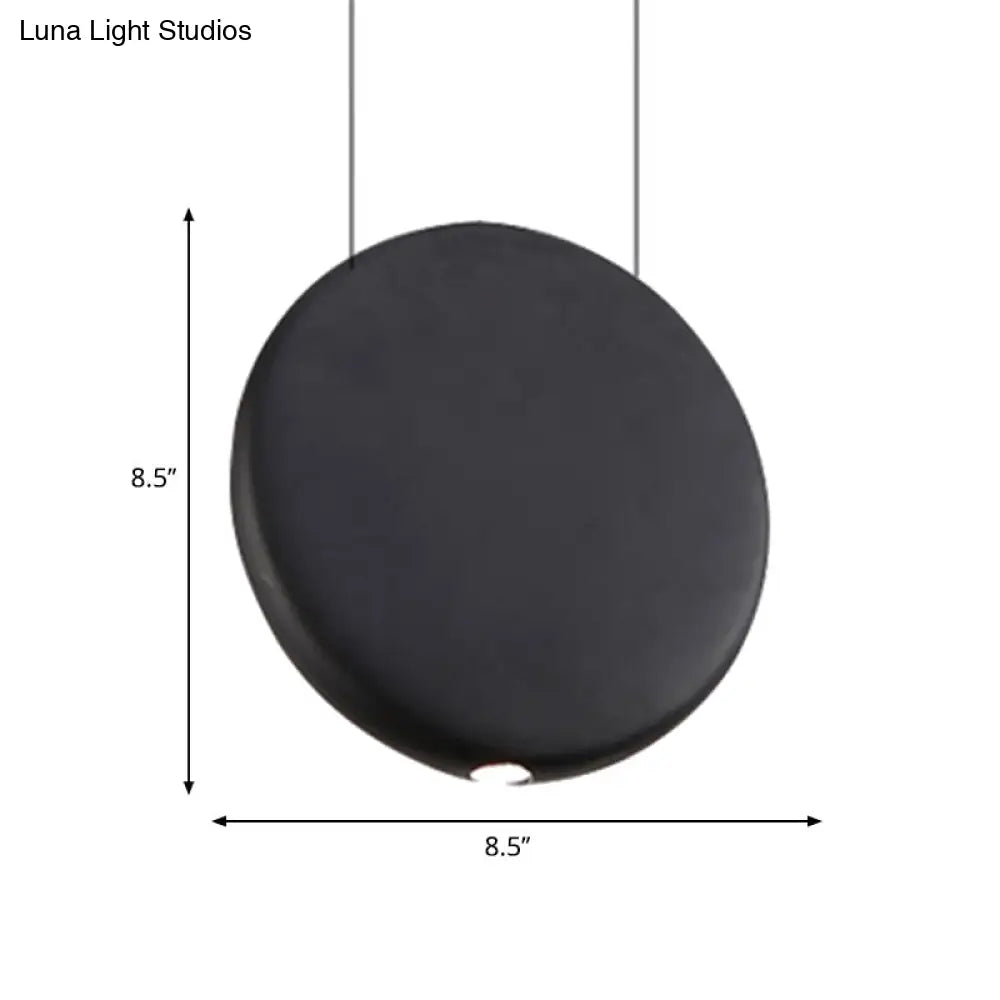 Nordic Led Resin Hanging Lamp Black/Grey/Green Round Suspension Pendant Warm/White Light 6’/8.5/12’W