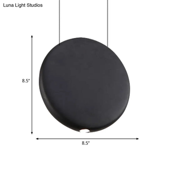 Nordic Led Resin Hanging Lamp Black/Grey/Green Round Suspension Pendant Warm/White Light 6’/8.5/12’W