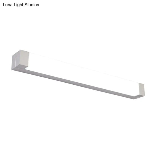 Nordic Led Vanity Light: Acrylic Bathroom Wall Sconce Flush Mount White