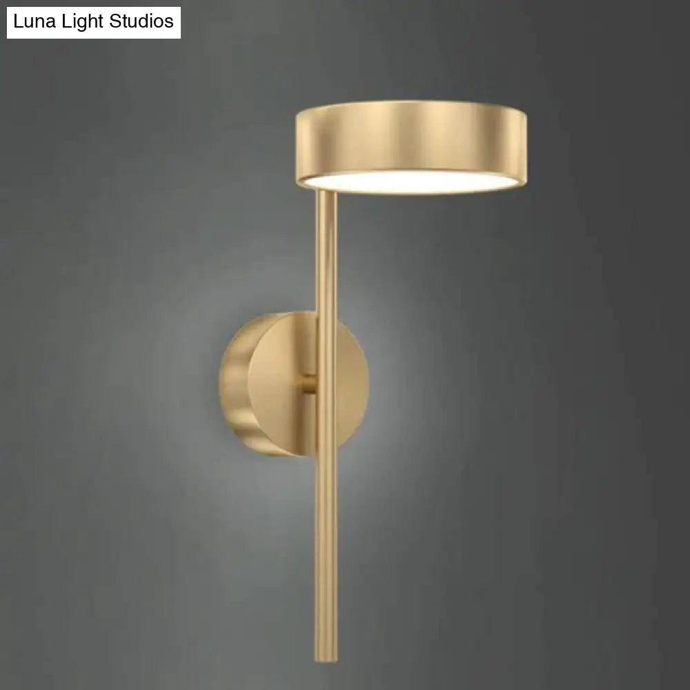 Nordic Light Luxury Bedside Lamp Bedroom Full Copper Wall Lamp Three color light / W12*L30*H18cm-6W Copper Wall Lamps