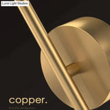 Nordic Light Luxury Bedside Lamp Bedroom Full Copper Wall Lamp Three color light / W12*L30*H18cm-6W Copper Wall Lamps