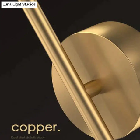 Nordic Light Luxury Bedside Lamp Bedroom Full Copper Wall Lamp Three color light / W12*L30*H18cm-6W Copper Wall Lamps