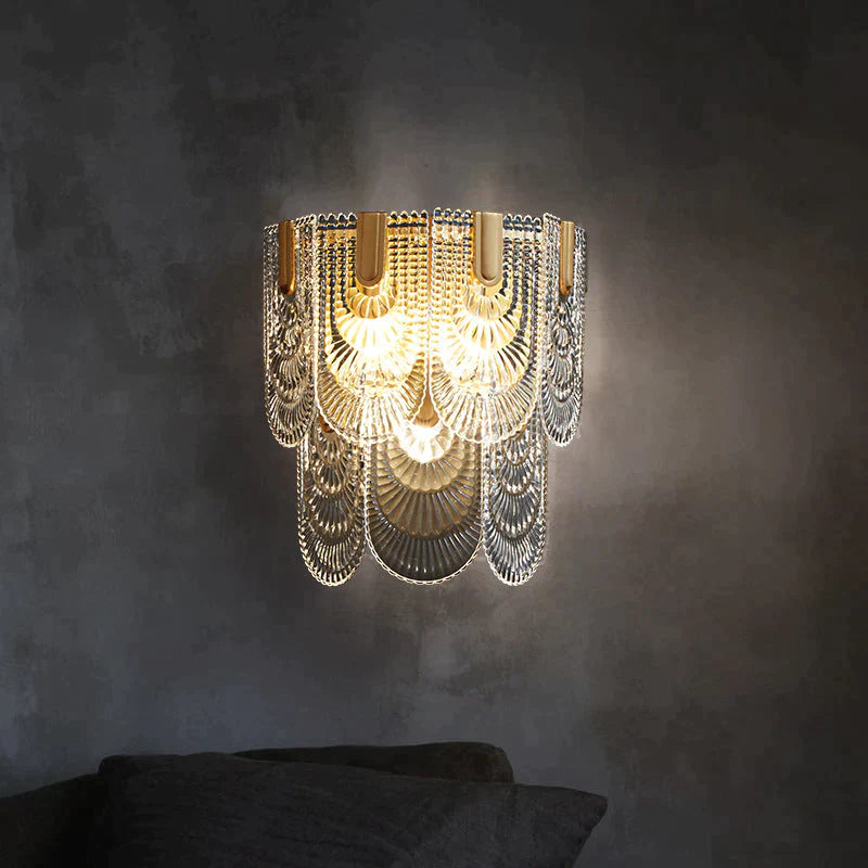 Nordic Light Luxury Creative Bedroom Bedside Copper Wall Lamp Lamps
