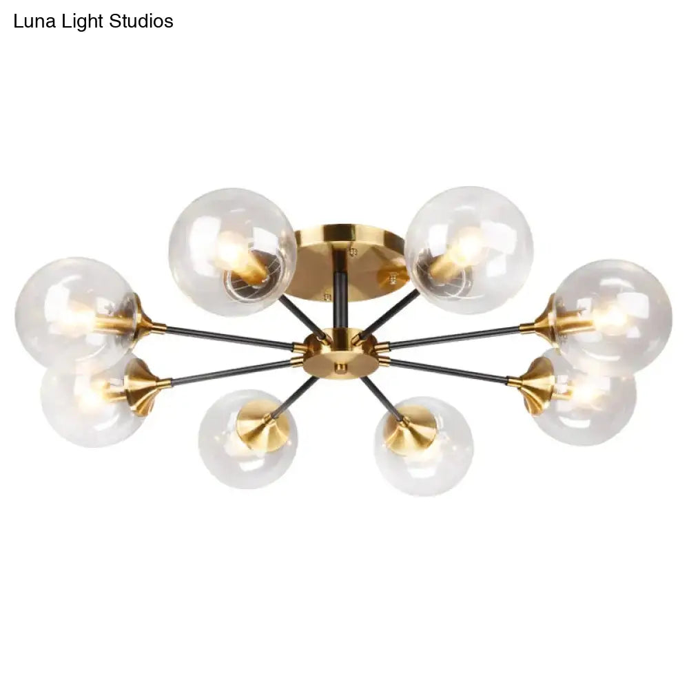 Nordic Light Luxury Glass Living Room Dining Ceiling Lamp