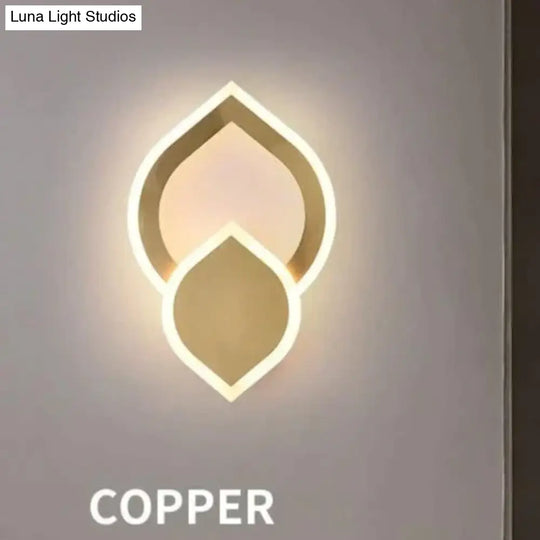 Nordic Light Luxury Room All Copper Wall Lamp Lamps