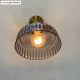 Nordic Literature And Art Fresh Bedroom Glass Brass Copper Wall Lamp Copper Wall Lamps