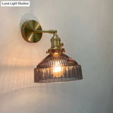 Nordic Literature And Art Fresh Bedroom Glass Brass Copper Wall Lamp Copper Wall Lamps