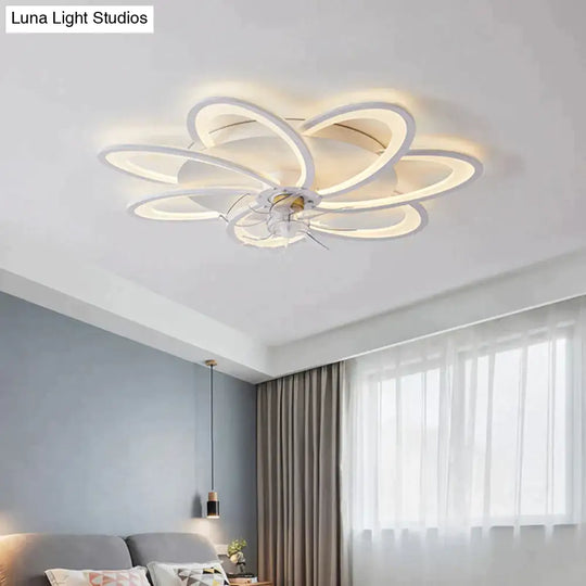 Nordic Living Room Led Creative Smart Windmill Ceiling Fan Light Ceiling