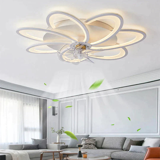 Nordic Living Room Led Creative Smart Windmill Ceiling Fan Light Ceiling