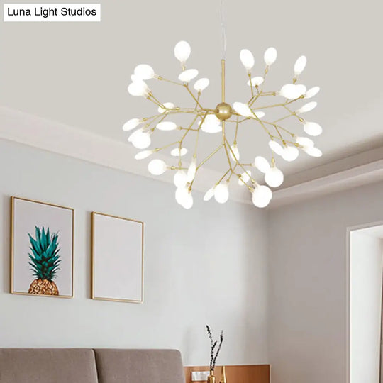 Gold Nordic Living Room Led Pendant Light - Firefly Shade Chandelier Stylish Hanging Lamp 45 /