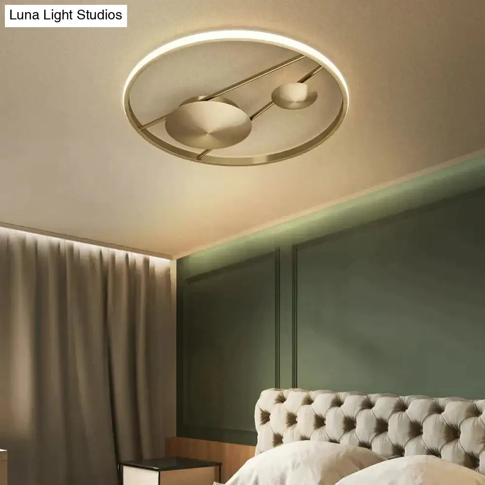 Nordic Luxury Bedroom Living Room Copper Ceiling Lamp