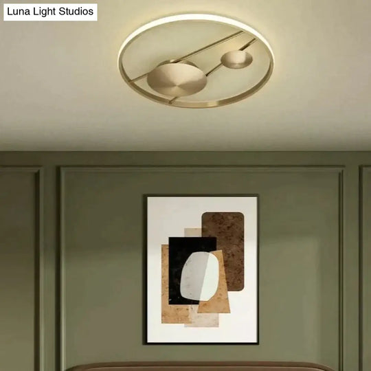 Nordic Luxury Bedroom Living Room Copper Ceiling Lamp