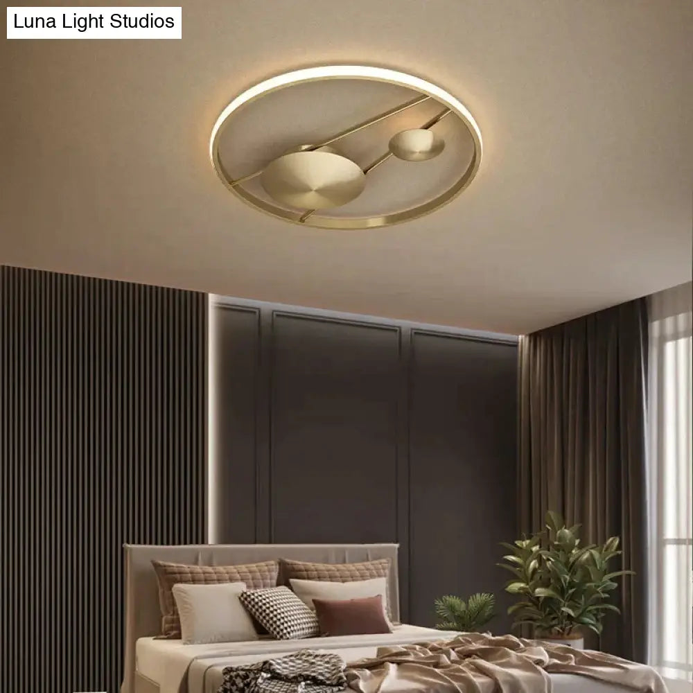 Nordic Luxury Bedroom Living Room Copper Ceiling Lamp