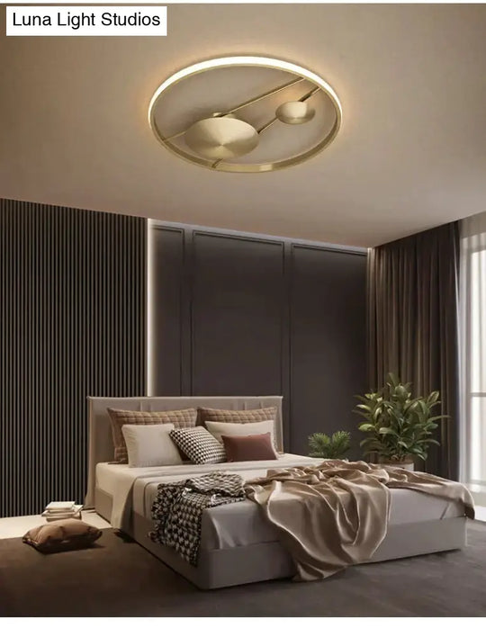 Nordic Luxury Bedroom Living Room Copper Ceiling Lamp