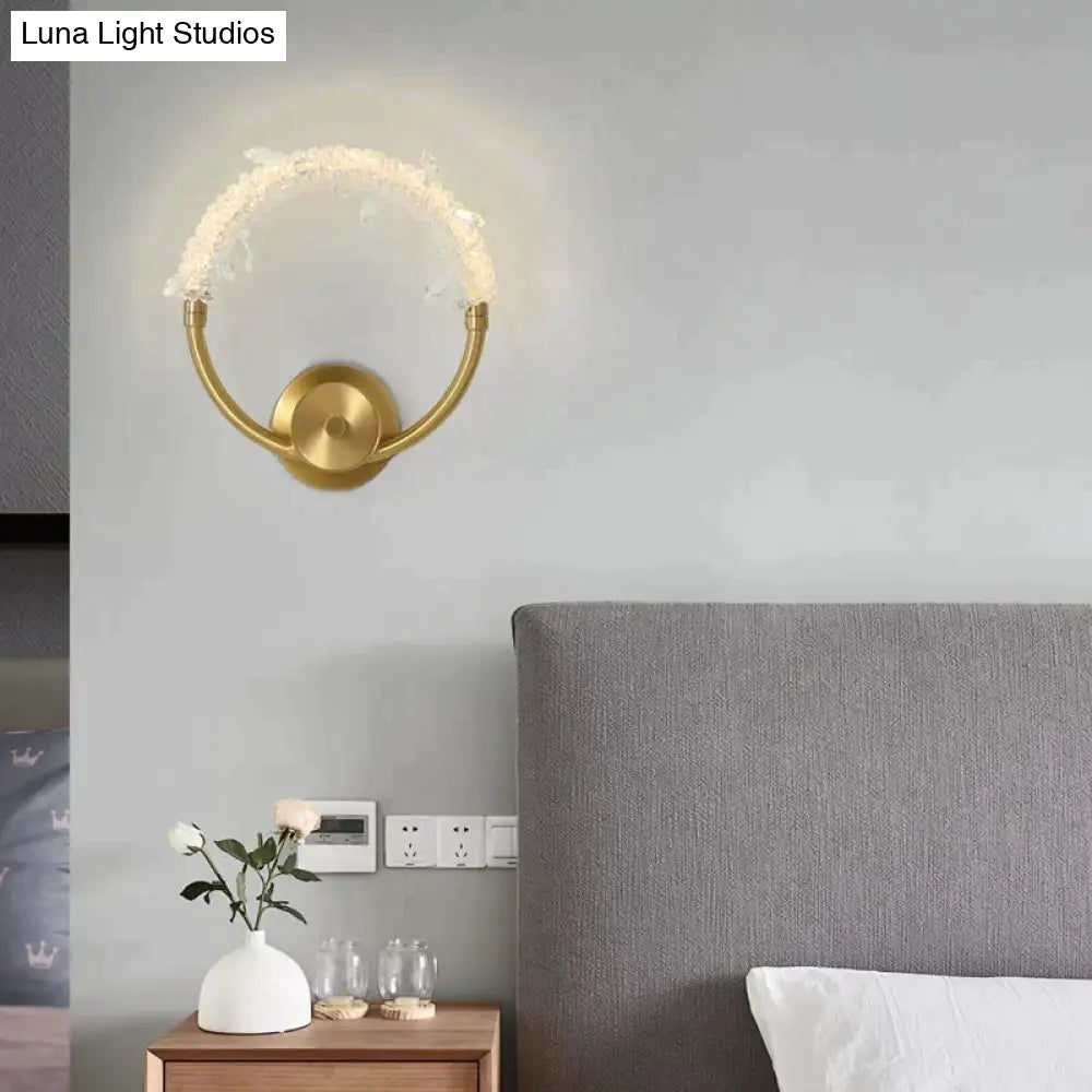 Nordic Luxury Wall Lamp Crystal Copper Lamps