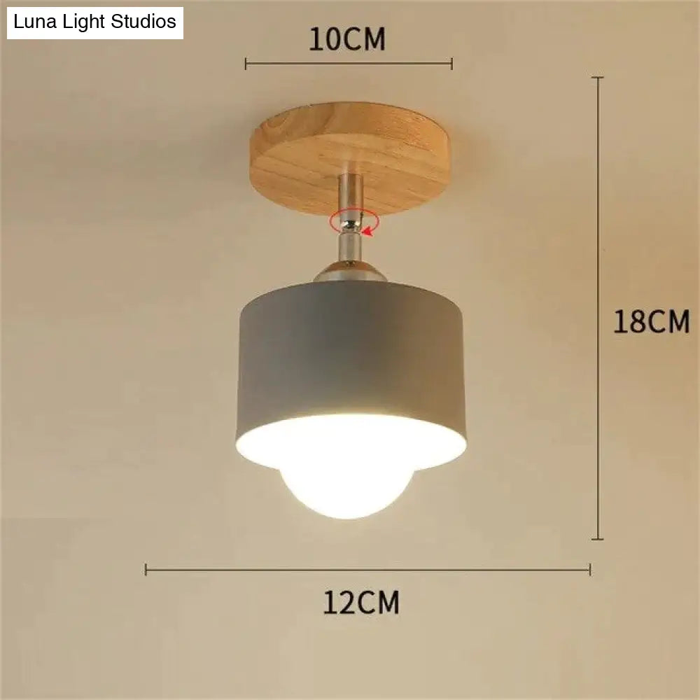 Nordic Macaron Ceiling Lamp Creative Porch Aisle Lights Bay Window Balcony Home Bedroom Cloakroom