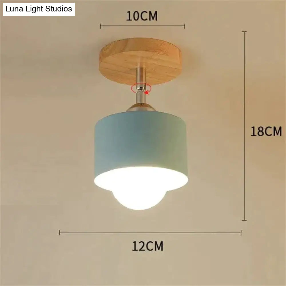 Nordic Macaron Ceiling Lamp Creative Porch Aisle Lights Bay Window Balcony Home Bedroom Cloakroom