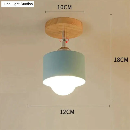 Nordic Macaron Ceiling Lamp Creative Porch Aisle Lights Bay Window Balcony Home Bedroom Cloakroom