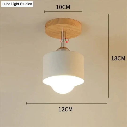 Nordic Macaron Ceiling Lamp Creative Porch Aisle Lights Bay Window Balcony Home Bedroom Cloakroom