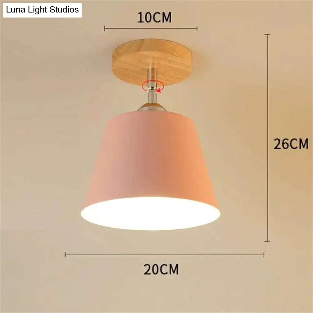 Nordic Macaron Ceiling Lamp Creative Porch Aisle Lights Bay Window Balcony Home Bedroom Cloakroom