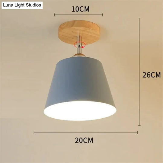 Nordic Macaron Ceiling Lamp Creative Porch Aisle Lights Bay Window Balcony Home Bedroom Cloakroom