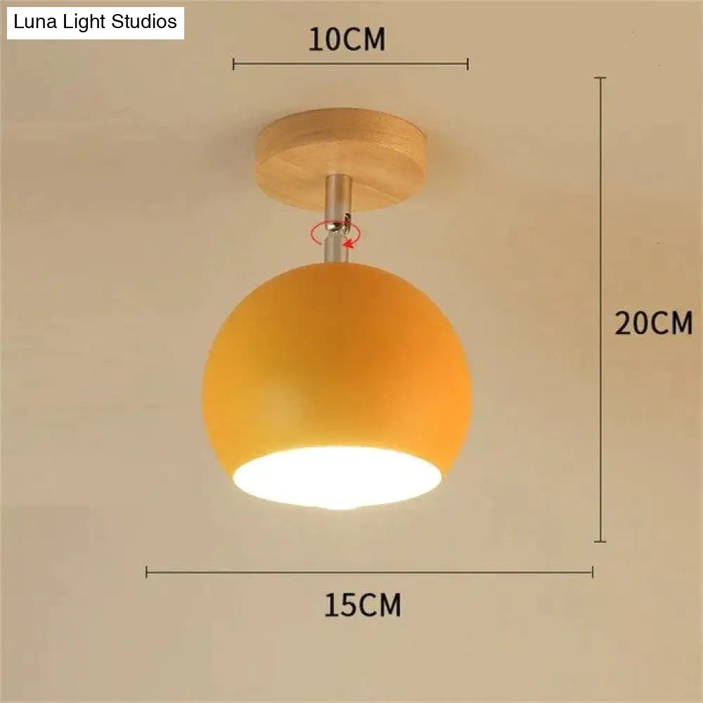 Nordic Macaron Ceiling Lamp Creative Porch Aisle Lights Bay Window Balcony Home Bedroom Cloakroom