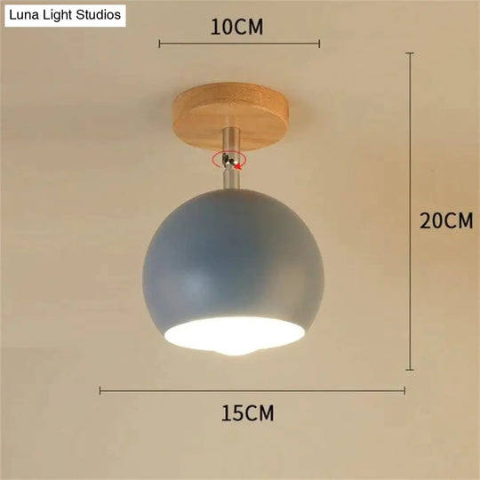 Nordic Macaron Ceiling Lamp Creative Porch Aisle Lights Bay Window Balcony Home Bedroom Cloakroom