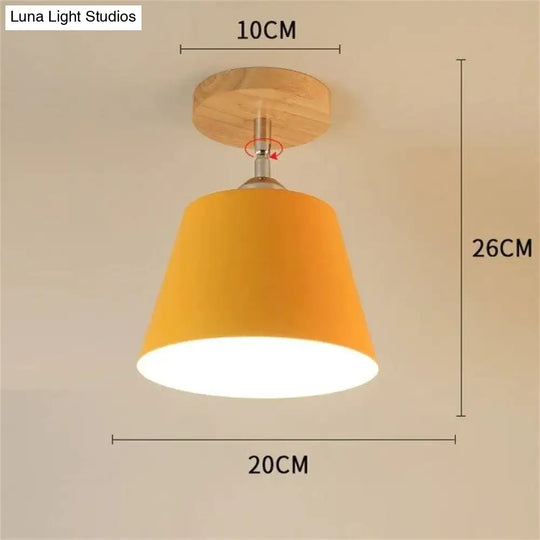 Nordic Macaron Ceiling Lamp Creative Porch Aisle Lights Bay Window Balcony Home Bedroom Cloakroom