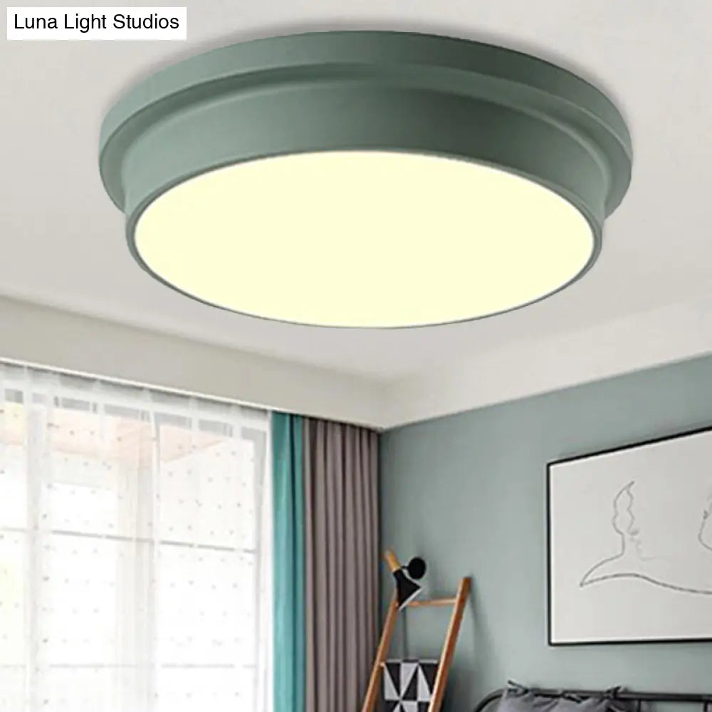 Nordic Macaron Colored Flushmount Ceiling Light For Child Bedroom
