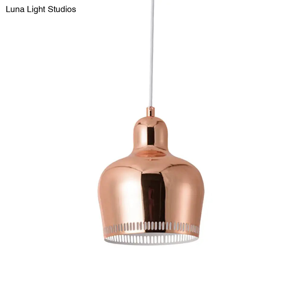 Nordic Metal Drop Suspension Pendant In Pink/Blue/Yellow - 1 Light Hanging Ceiling For Bedroom