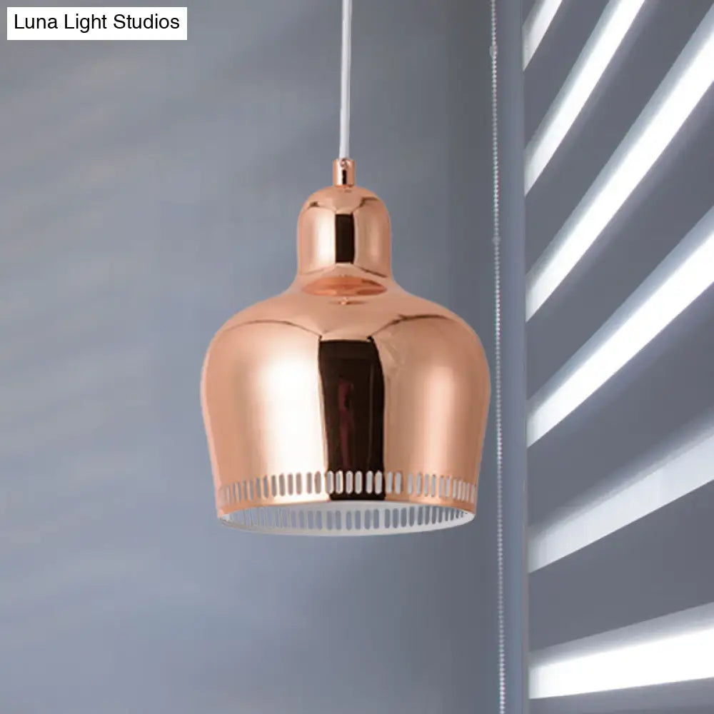 Nordic Metal Drop Suspension Pendant In Pink/Blue/Yellow - 1 Light Hanging Ceiling For Bedroom