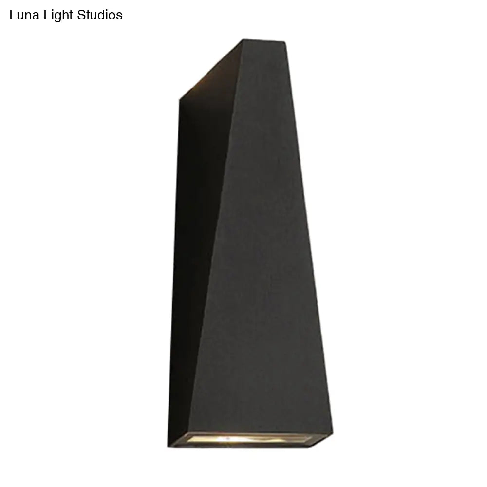 Nordic Metal Black Wall Lamp: Cube/Triangle/Cylinder Led Sconce For Outdoor