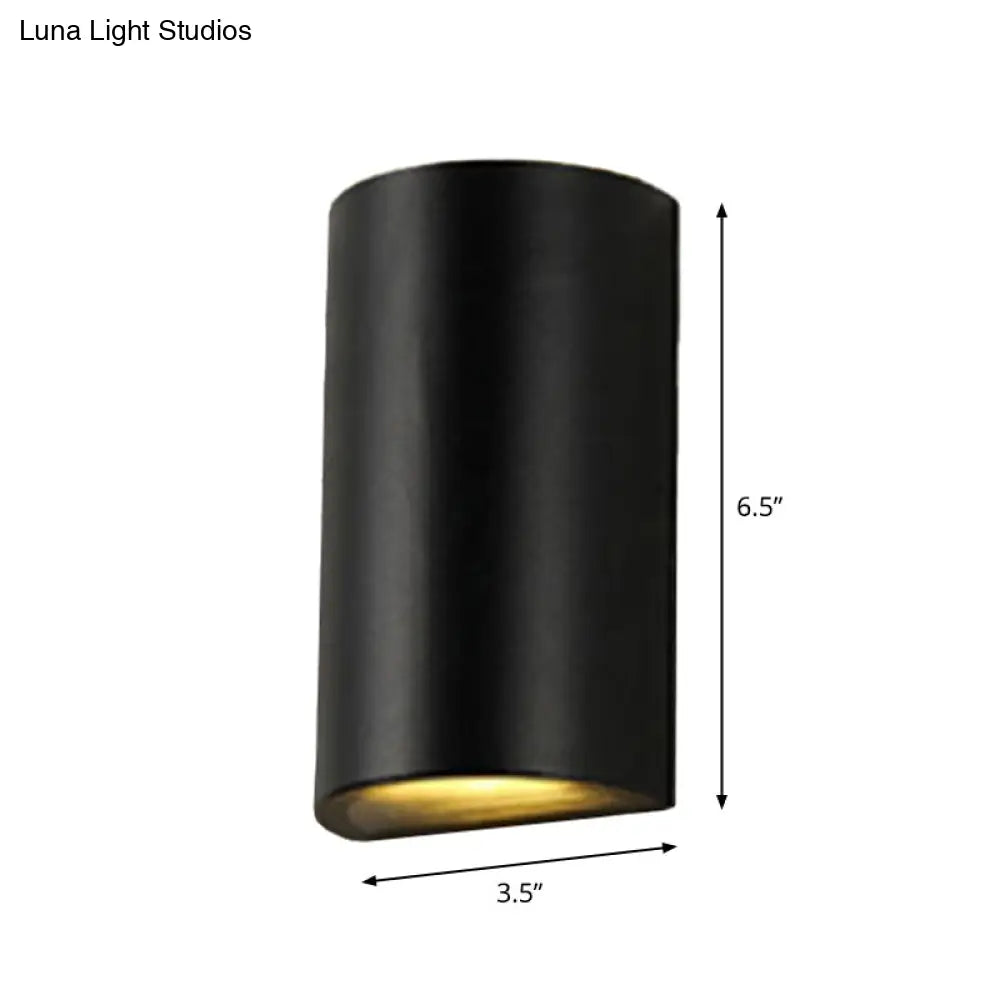 Nordic Metal Black Wall Lamp: Cube/Triangle/Cylinder Led Sconce For Outdoor