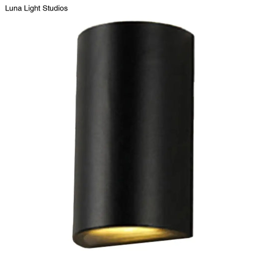 Nordic Metal Black Wall Lamp: Cube/Triangle/Cylinder Led Sconce For Outdoor