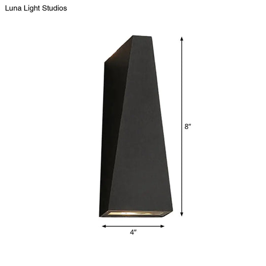 Nordic Metal Black Wall Lamp: Cube/Triangle/Cylinder Led Sconce For Outdoor