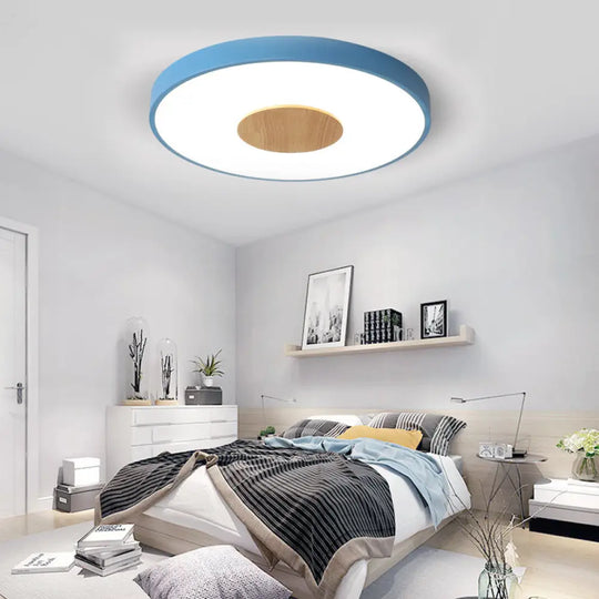 Nordic Metal Flush Mount Ceiling Light - 12’/16’/19.5’ Diameter Integrated Led Fixture For