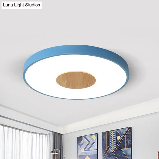 Nordic Metal Flush Mount Ceiling Light - 12’/16’/19.5’ Diameter Integrated Led Fixture For