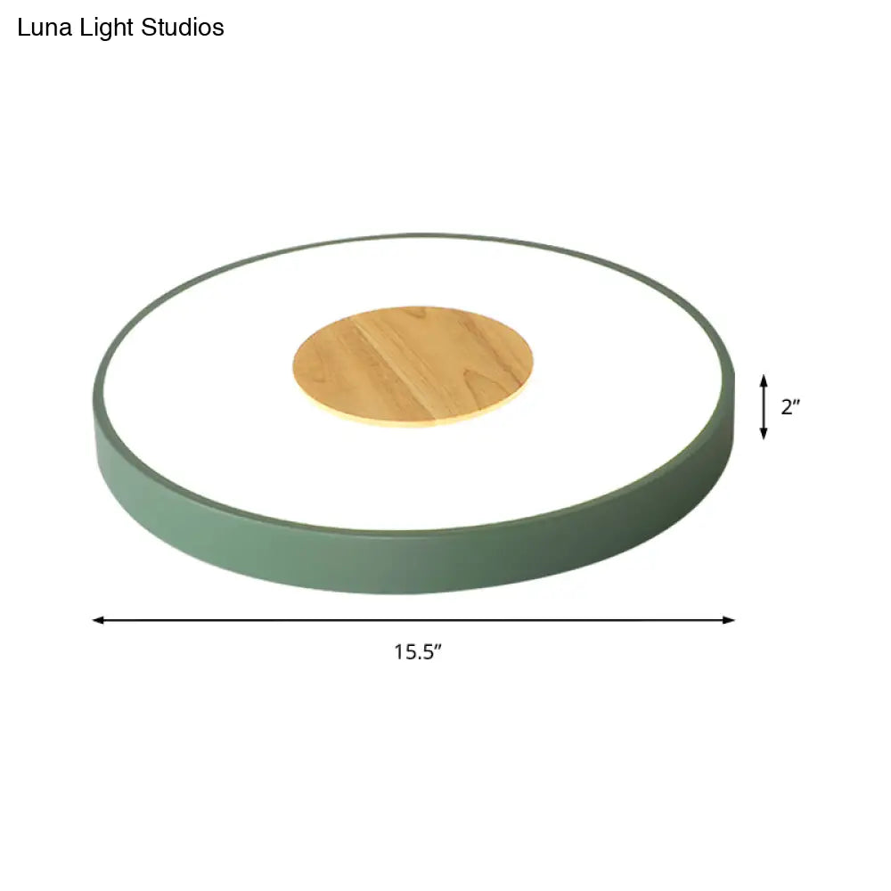 Nordic Metal Flush Mount Ceiling Light - 12’/16’/19.5’ Diameter Integrated Led Fixture For