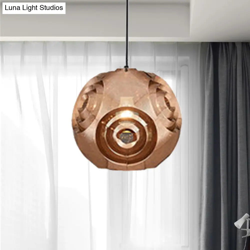 Nordic Metal Globe Pendant Lighting 1-Light Chrome/Gold/Rose Gold Ceiling Light - 11’/12.5’/15’W