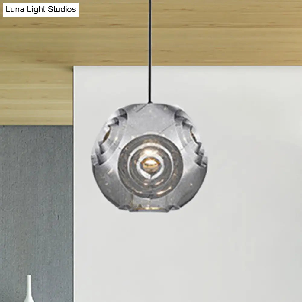 Nordic Metal Globe Pendant Ceiling Light 1 Chrome/Gold/Rose Gold Finish 11/12.5/15W Chrome / 11