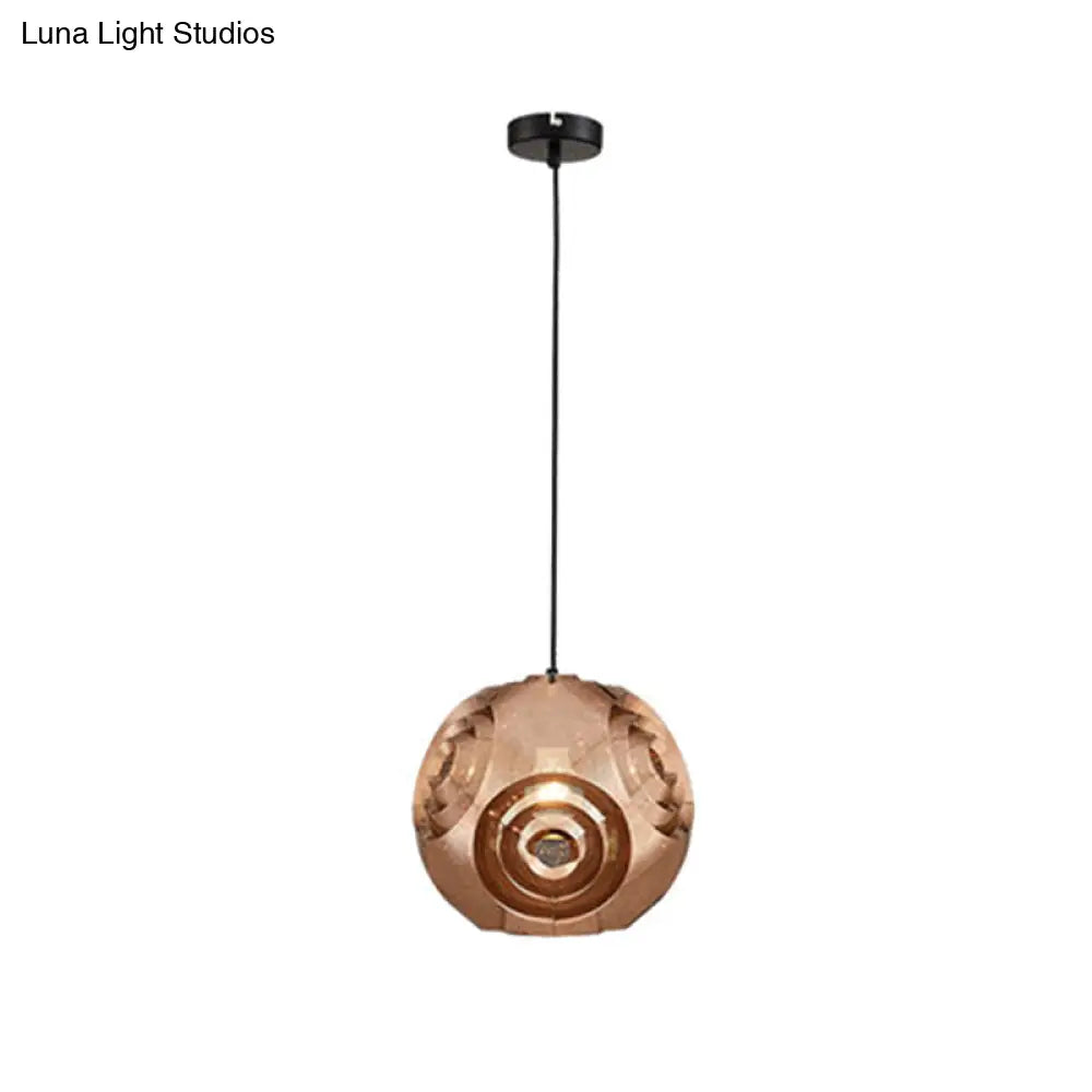 Nordic Metal Globe Pendant Lighting 1-Light Chrome/Gold/Rose Gold Ceiling Light - 11’/12.5’/15’W