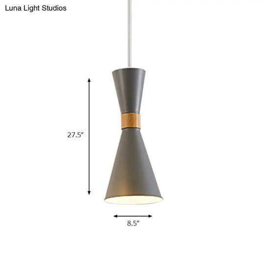 Nordic Metal Hourglass Mini Pendant Light - 1 Living Room & Hallway Hanging Lamp