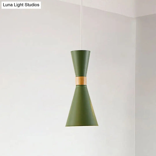 Nordic Metal Hourglass Mini Pendant Light - 1 Living Room & Hallway Hanging Lamp