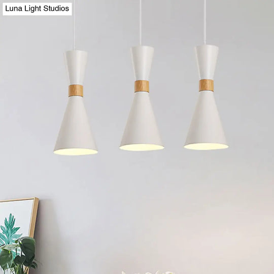 Nordic Metal Hourglass Mini Pendant Light For Living Room And Hallway - 1 Hanging Lamp