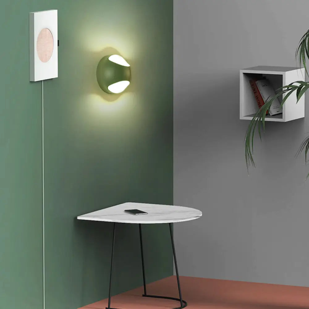 Nordic Metal Led Wall Lamp In Yellow/Grey/Green Green